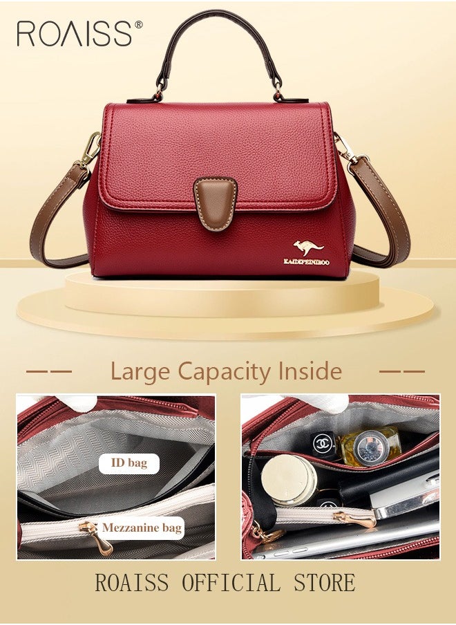 roaiss - Women Shoulder Crossbody Bag Large Capacity Compact and Exquisite Women Handbag - Image 1