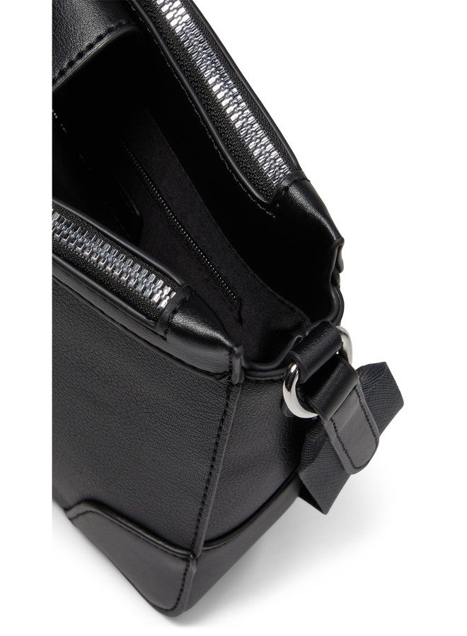 ناين ويست حقيبة كروسبودي إليس بسحاب مزدوج من ناين ويست، للنساء، أسود، متوسط - Image 3