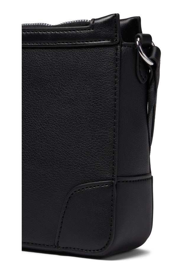 ناين ويست حقيبة كروسبودي إليس بسحاب مزدوج من ناين ويست، للنساء، أسود، متوسط - Image 4