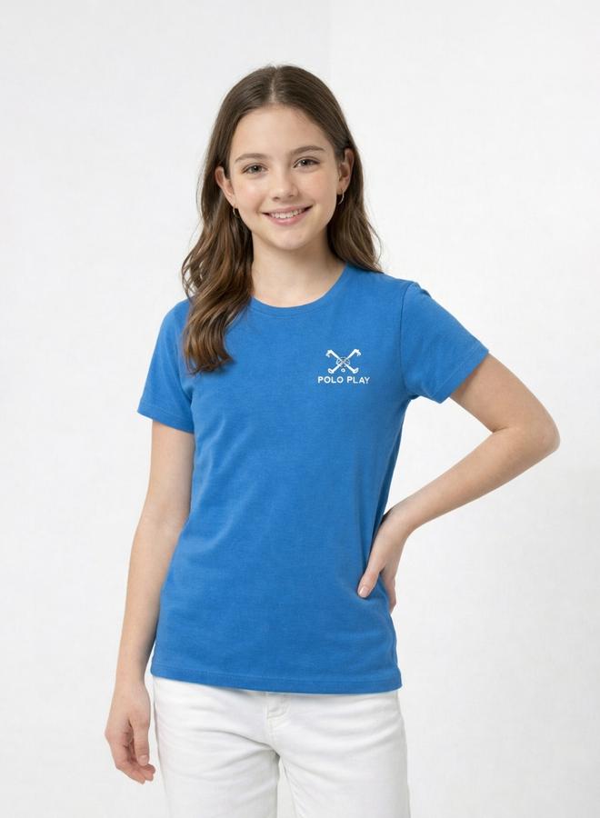 Polo Play Teen Girls Logo Crew Neck T-Shirt - Image 1
