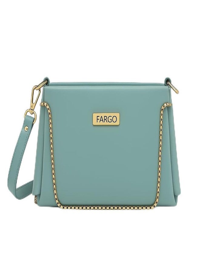 Fargo PU Women's Bucket Sling Bag (Green) - Image 1