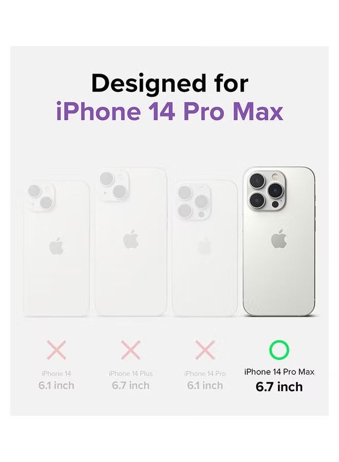 IAF Fusion Cover For iPhone 14 Pro Max Case Minimal Yellowing Anti-Scratch Hard Clear Back Shockproof TPU Bumper Drop Protection Matte Smoke Black - Image 2