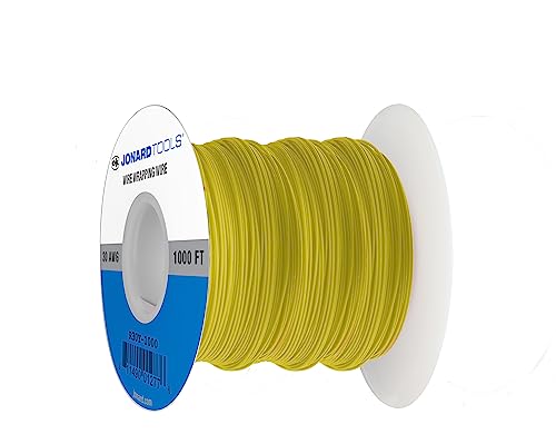 Jonard Tools R30Y1000 Yellow Insulated Kynar Copper Wire Roll 30 AWG 1000 ft Length - Image 1