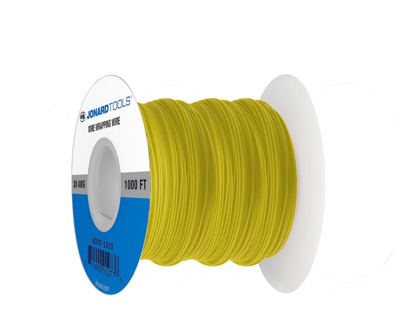 Jonard Tools R30Y1000 Yellow Insulated Kynar Copper Wire Roll 30 AWG 1000 ft Length - Image 2