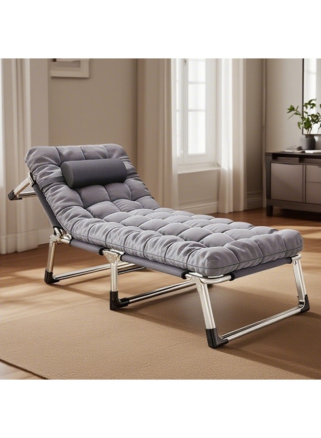 Generic Portable Home Folding Bed, Widened Single Bed With Mattress, Sturdy And Durable Bed Frame, Suitable For Home And Office (190x75x30cm)  - Image 1