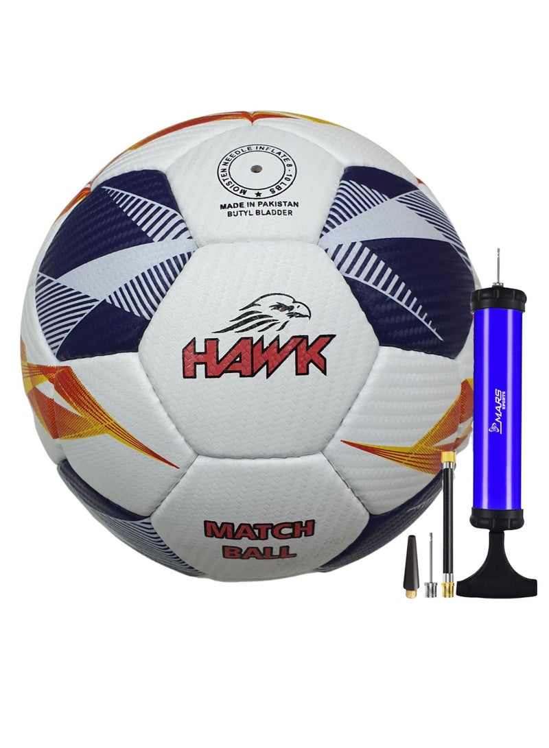 Hawk Match Football Ball With Air Pump & Accessories - Image 1