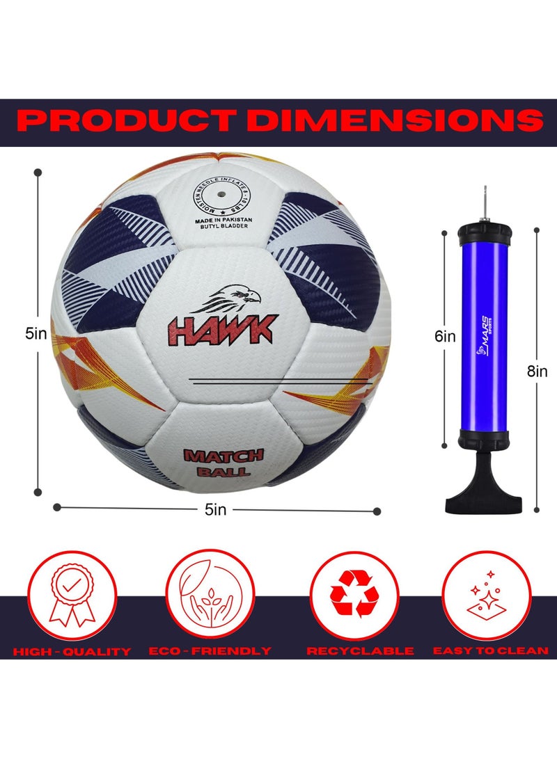 Hawk Match Football Ball With Air Pump & Accessories - Image 2