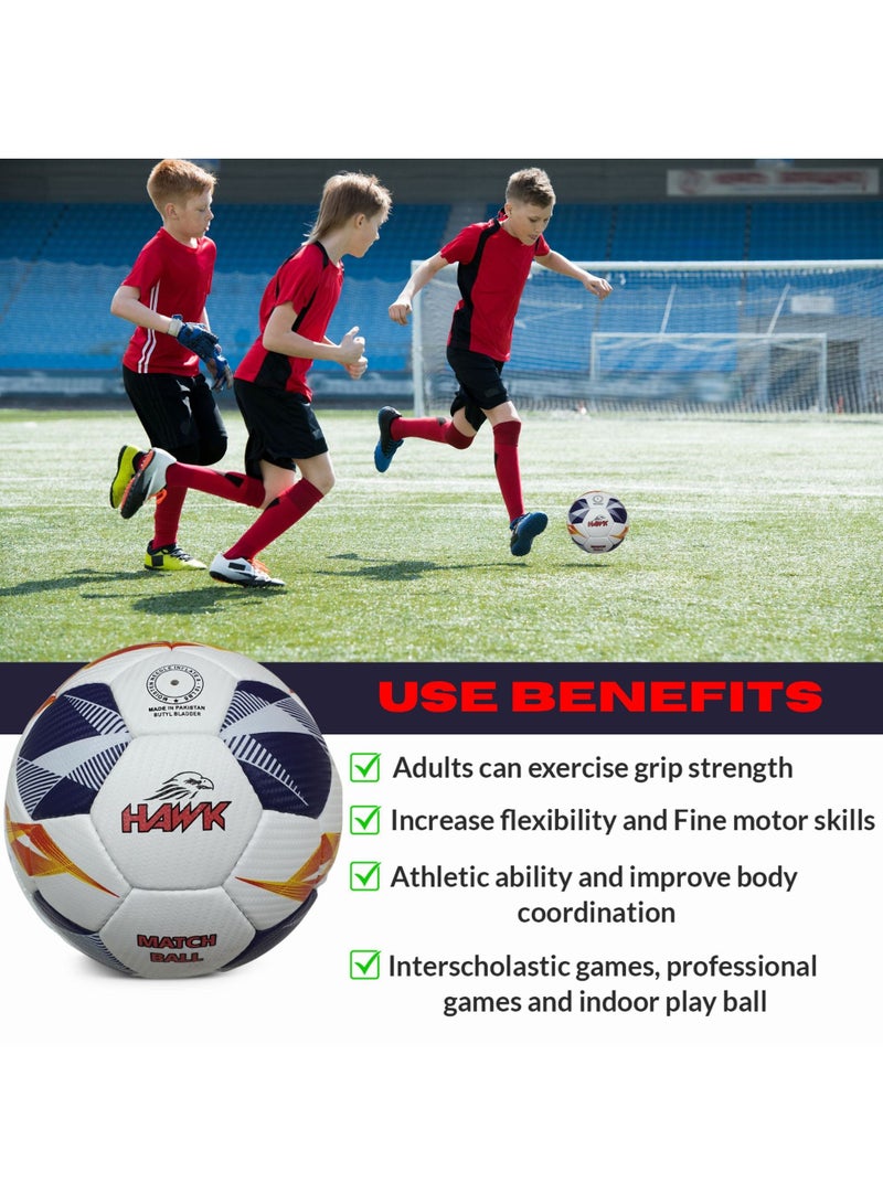 Hawk Match Football Ball With Air Pump & Accessories - Image 3
