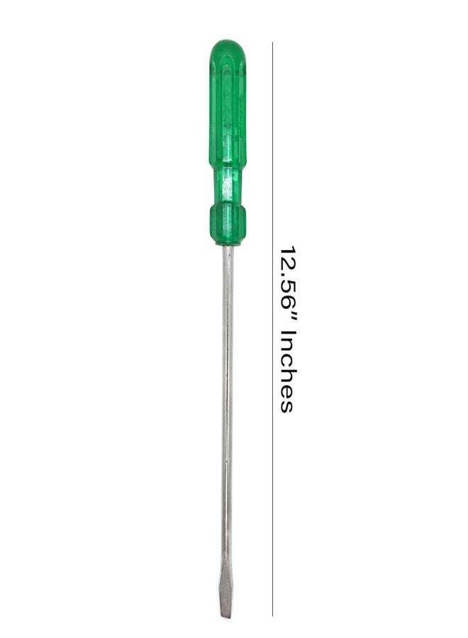 Volo 927 Steel (200x10mm) Flat Tip Screw Driver (Green and Silver) - Image 2