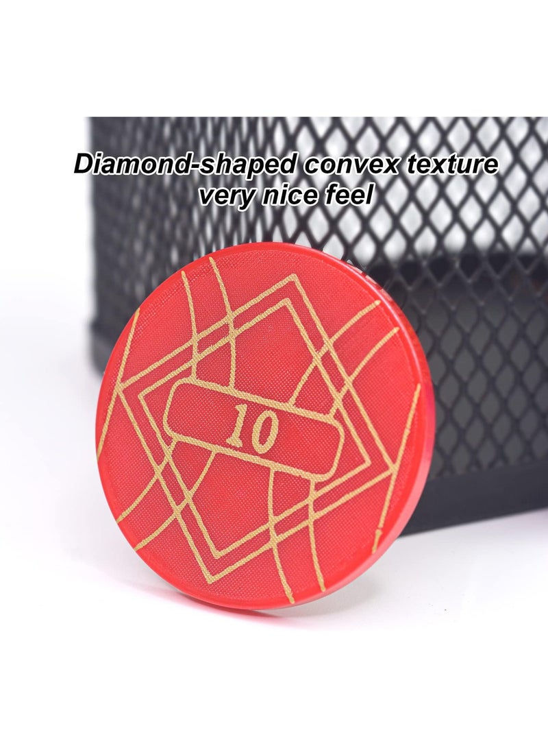 100 PCS Round Chips with Storage Box, 5 Color Large Plastic Round Chips Counting Numbers Teaching for Crafts Decoration, Plastic Counting Chips for Math  - Image 3