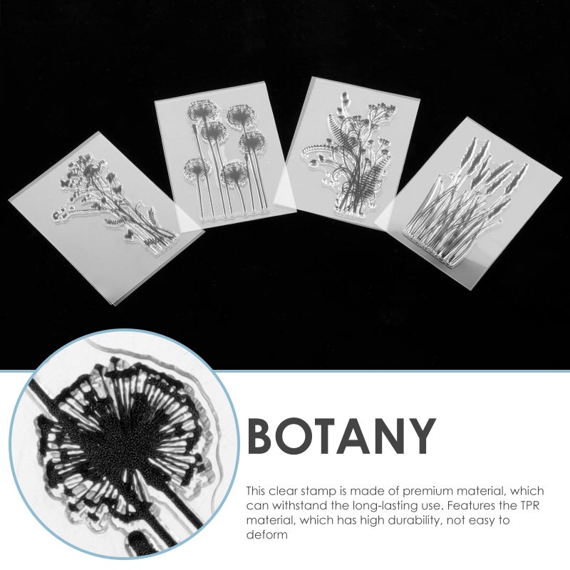 Decorative Transparent Stamps Clear For Holiday Cards And Gift Tags 4Set - Image 4