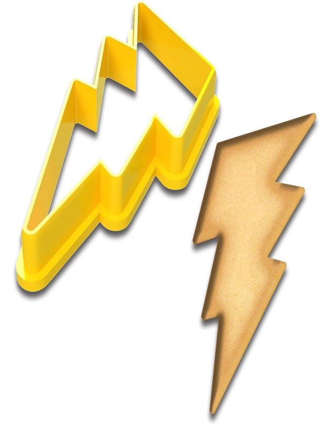 Mighty Gadget Lightning Bolt Cookie Cutter Set - 3 Sizes (4.5", 3.5", 2.5") - Thunderbolt Shape, Baking & Crafting - Image 3