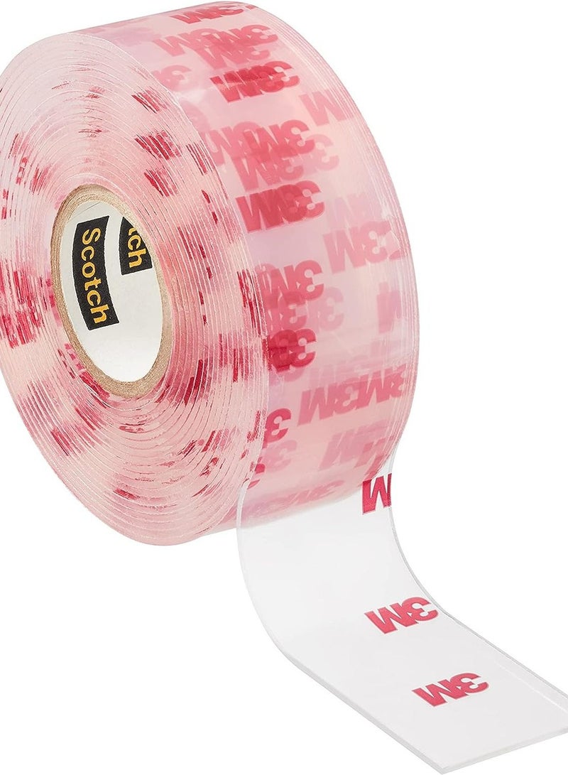ثري ام شريط تثبيت سكوتش ماونت شفاف مزدوج الجوانب 410H، 1 بوصة × 60 بوصة (2,54 سم × 1,52 م)، 1 لفة/عبوة - Image 2