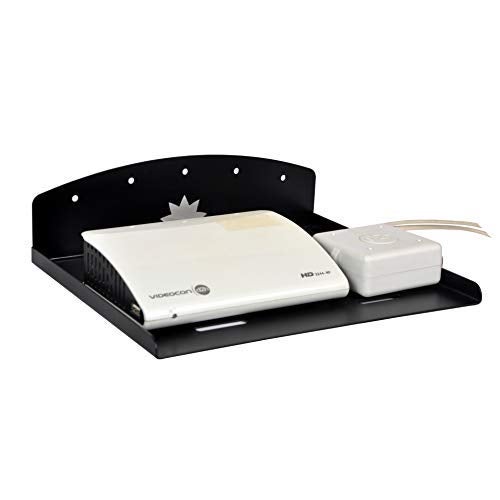 D&V ENGINEERING - Creative in innovation heavy Duty Wall and Ceiling Mount Set top box stand with black powder coated for DVD, Telephone, WiFi router and music player (Standard) - Image 1
