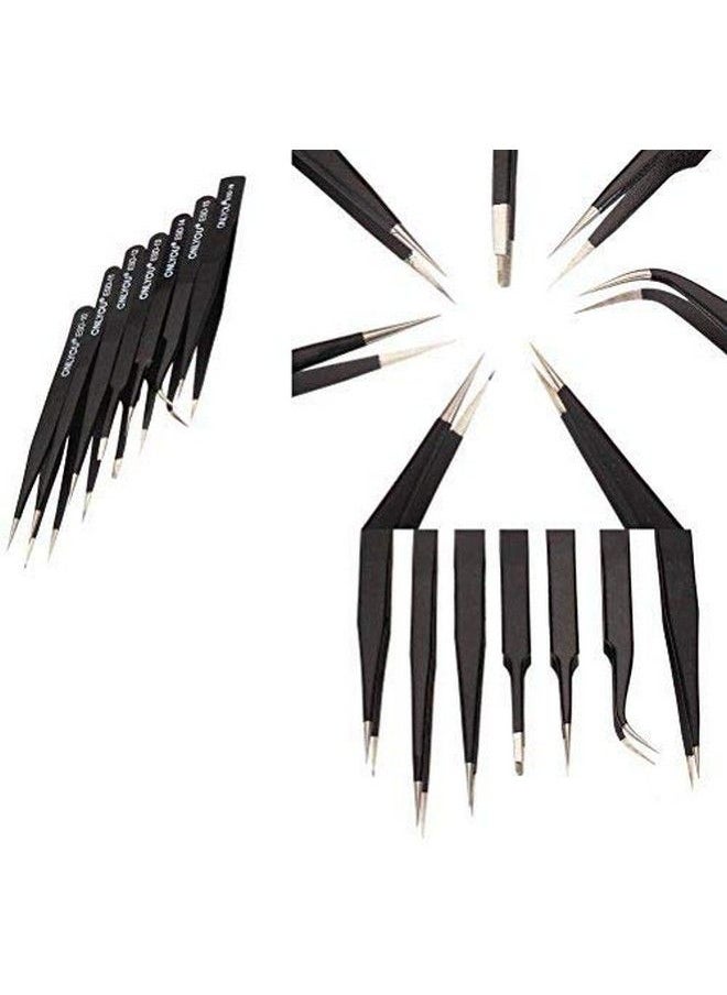 DIY Crafts 7X Bga Precision Tweezer Set Antistatic Tweezer Stainless Tweezers. (Design No 2 Pack Of 7 Pcs)  - Image 4