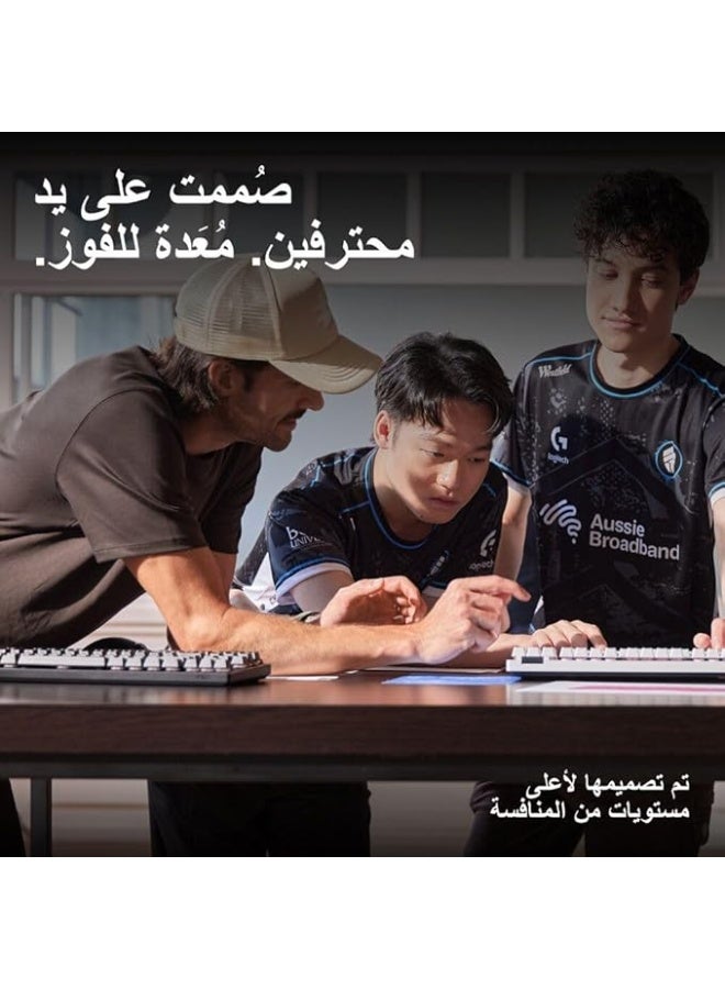 لوجيتيك لوحة مفاتيح الألعاب اللاسلكية G PRO X 60 LIGHTSPEED، لوحة مفاتيح ميكانيكية مدمجة للغاية TKL 60% لأجهزة الكمبيوتر التي تعمل بنظام ويندوز، إضاءة LIGHTSYNC RGB، مفاتيح PBT مزدوجة، مفاتيح لمسية - ماغينتا - Image 4