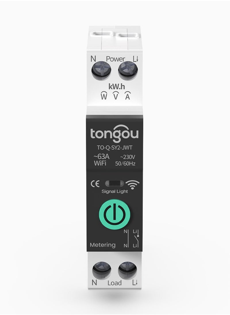 tongou - TUYA WiFi MCB Smart Circuit Breaker Over Current Under Voltage Protection With Metering 1-63A Wireless Remote Control Switch - Image 1