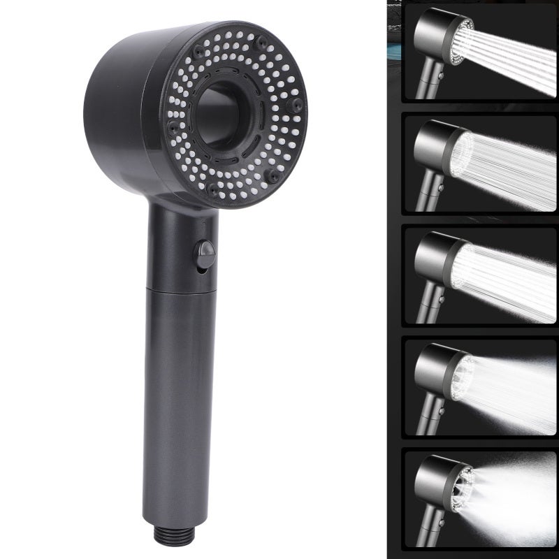 Filtered Shower Head: 258 Nozzles 18 Layer Filtration Premium ABS Plastic Chrome Finish - High Pressure Efficient Filtration One Button Stop Adjustable Pressure Handheld Showerhead for Household Use - Image 3