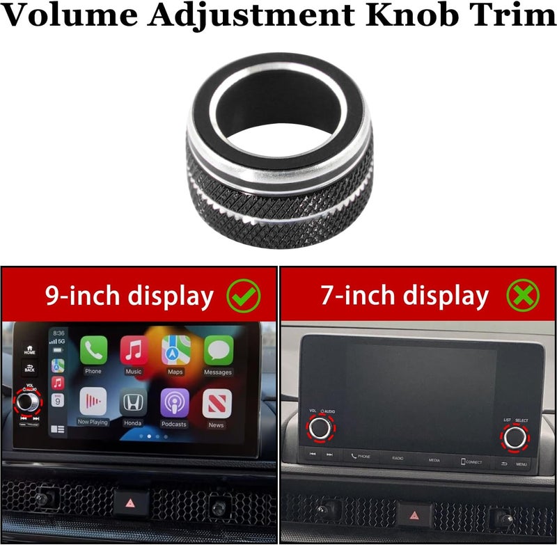 LOCOY Air Conditioning Vent Knob Cover Set for Honda Civic and CR-V (9pcs Black) - Image 2