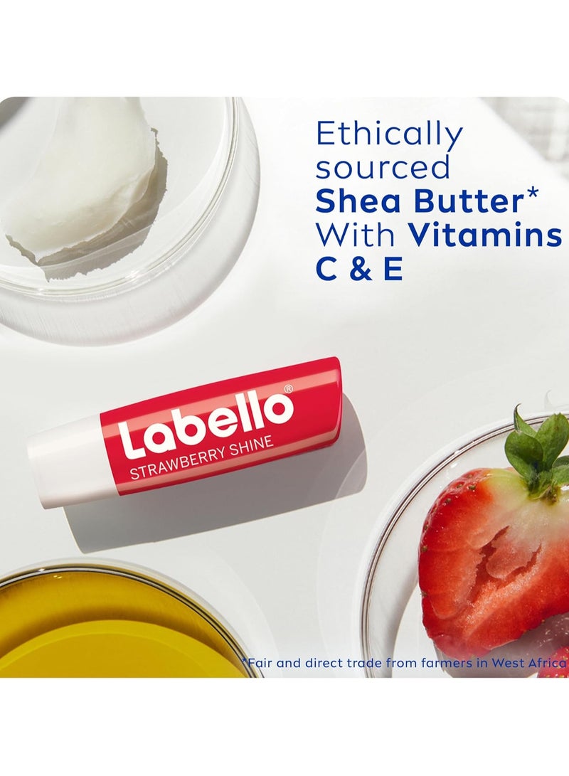 Labello 24H Moisturize Lip Care Strawberry Shine 4.8g (Pack of 6) - Image 3