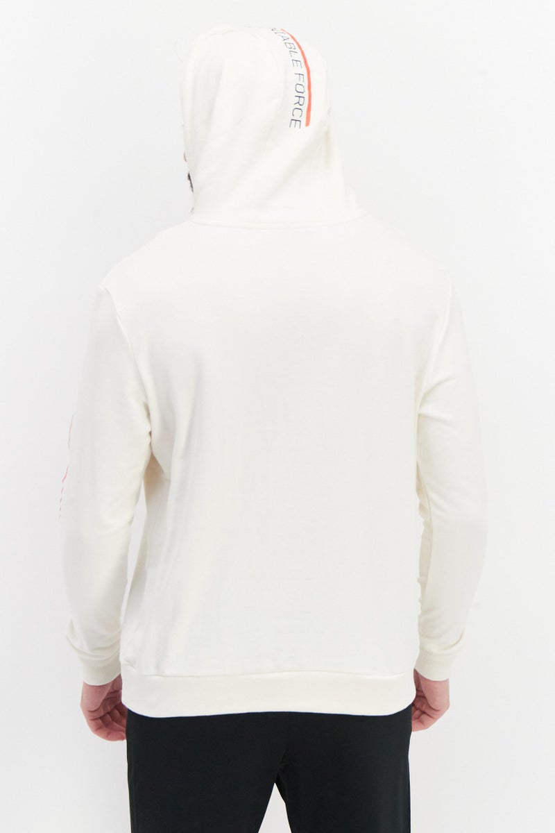 Ufc Men Sportswear Fit Long Sleeves Running Sweatshirt, Cream Combo - Image 3