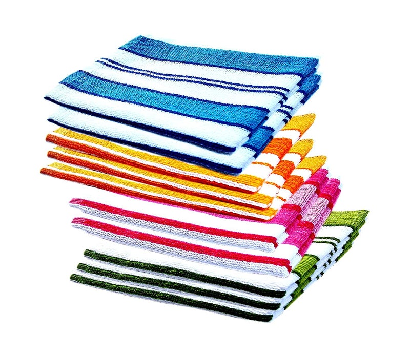 Ayus Cotton Hand Towels 50 GSM (Set of 10, Multicolour) - Image 1