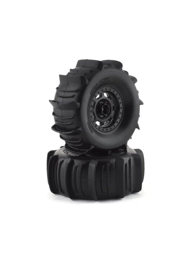 TRAXXAS Unlimited Desert Racer Pre-Mounted Paddle Tires Set, Black, 8475, 2 Pcs - Image 2