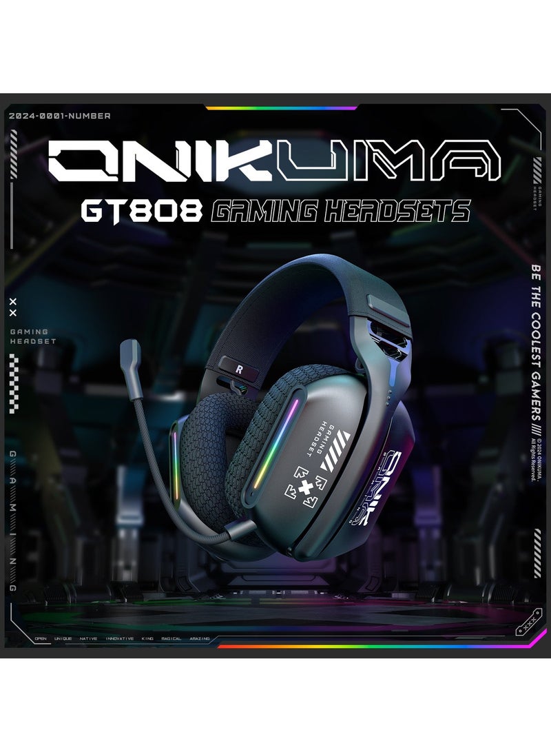 onikuma GT808 2.4GHz Bluetooth Gaming Headset For PS4/PS5/XOne/XSeries/Nswitch/PC - Image 5