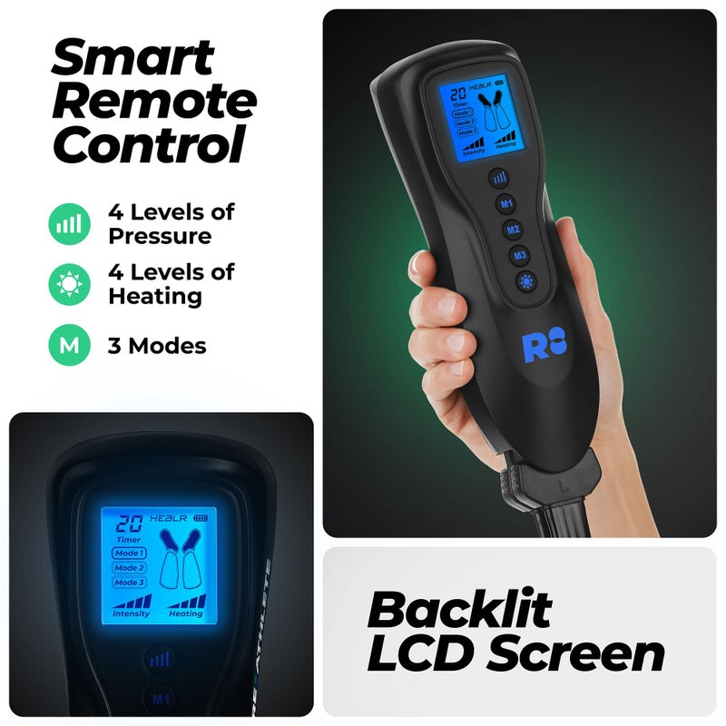 REATHLETE HEALR Leg Massager: Calf Massager and Foot Massager | Leg Massager for Circulation Improvement | Leg Massager with Heat and Compression | Heat and Cold Therapies | Calf and Foot Pain Relief - Image 4