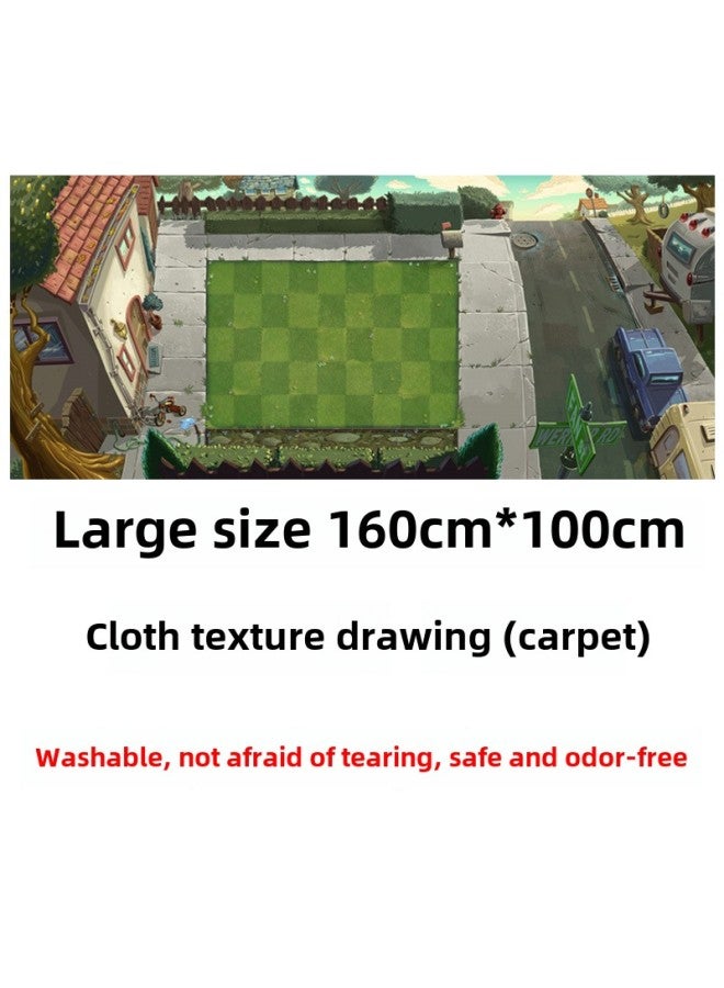 Plant Wars Map Accessories Non-slip Mouse Pad Map Generation Paper Map Cloth Texture Parent-child Interactive Map-Color:160 * 100CM Large Classic Lawn Carpet Cloth Map (bag)  - Image 1