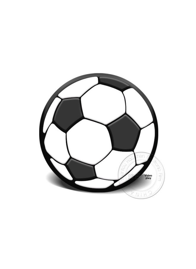 Generic - PS5PS4 Football Theme Rocker Cap Silicone Cap XBOX ONE 360 Mushroom Head Button Soft Rubber Cap-Product Color:Black Background White - Image 1