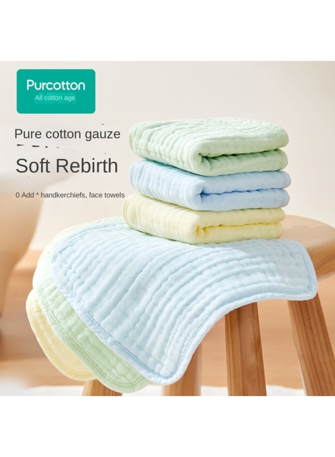 purcotton Cotton】6-layer Gauze Handkerchief For Infants, Baby Soft Facial Towel, Drool Bibs - Image 2