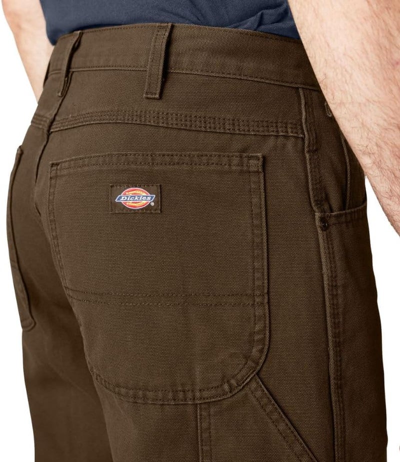 Dickies Men's Relaxed Fit Straight-Leg Duck Carpenter Jean in Brown, 42W x 30L - Image 4