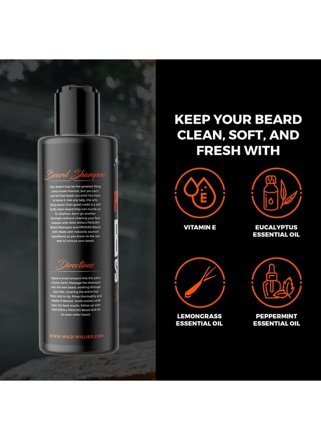 Wild Willies - Progro Beard Growth & Moisturizing Shampoo Fortified With Biotin & Caffeine For Facial Hair Growth, Hydration & Softener Strengthens Follicles For Healthy Looking Beard, 4Oz - Image 1