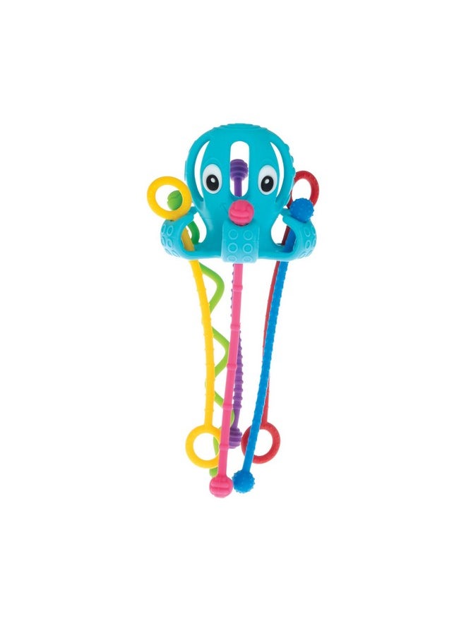 Nuby Nuby Silicone Octopus Sensory Toy with Bright Colored Silicone Textured Cords for Tactile Development, 18+ Months  - Image 1