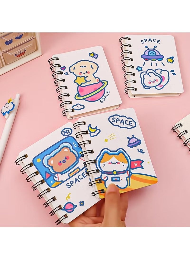 أخبار Mini Cute Animal Cartoon Pocket Book Pack of 8 ، SPORAL PORTABLE STEPADS مع ورق فارغ وبطانة ، بما في ذلك Mini Journal Notepad A7 - Image 3