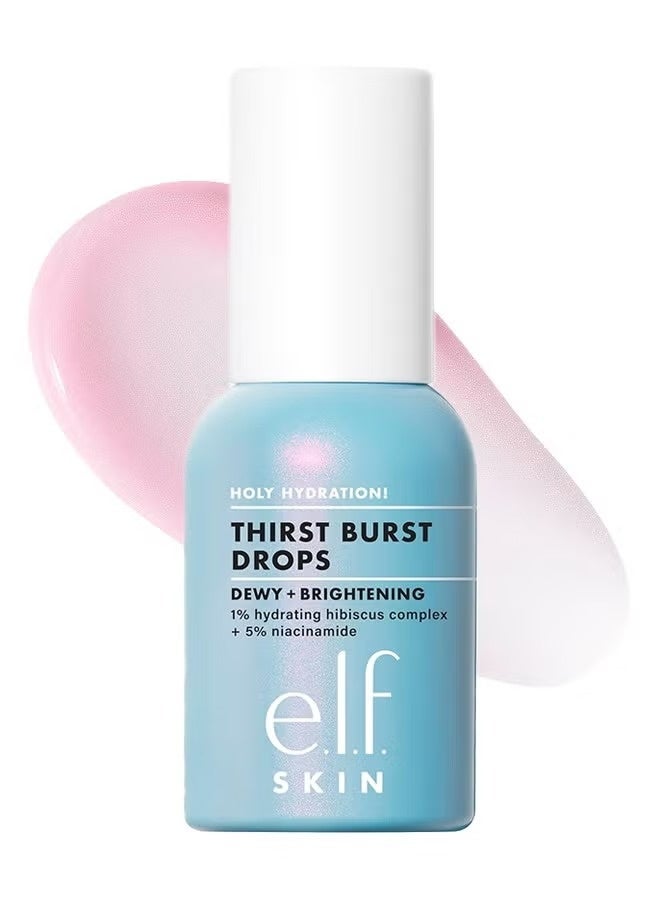 elf Holy Hydration! Thirst Burst Drops, Gel Serum Drops, for a Dewy, Plump Complexion, Non-Greasy Feel, with Hyaluronic Acid & 5% Niacinamide, Vegan & Cruelty-Free - Image 1
