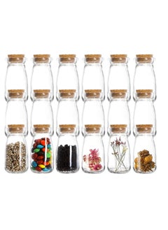 FUFU 20Pcs 100ml Cork Stoppers Glass Bottles Yogurt Pudding Bottle Mini  Jar Small Glass Bottles With Cork Lid for Wedding Favors Wishing Bottles DIY Arts Crafts  - Image 1