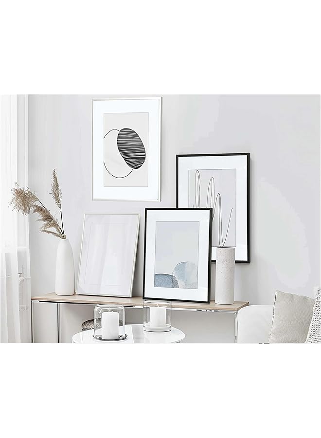 A3 Photo Frame 2 Pack 29.7X42Cm Black Aluminum Picture Frame Certificate Frame For Wall Mounting Or Table Display Set Of 2 Black Metal Frame