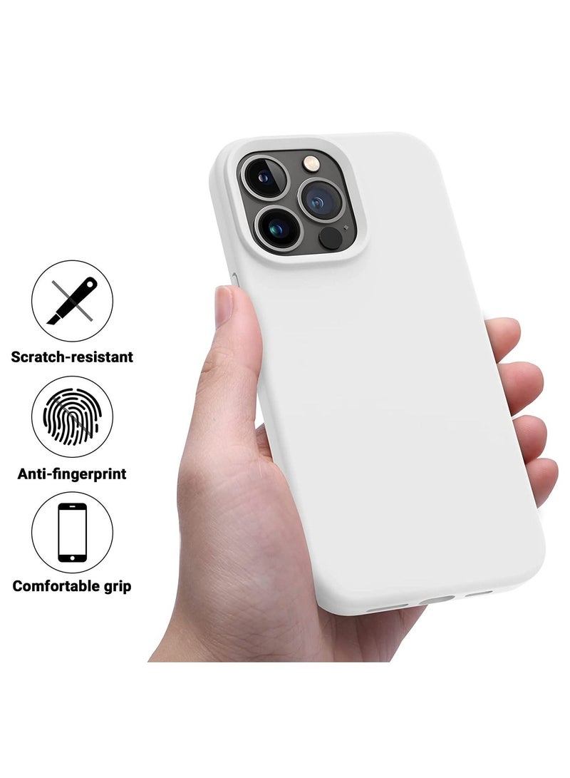 Designed for iPhone 14 Pro Max Case, Silicone Shockproof Slim Thin Phone Case for iPhone 14 Pro Max 6.7 inch (White) - Image 4