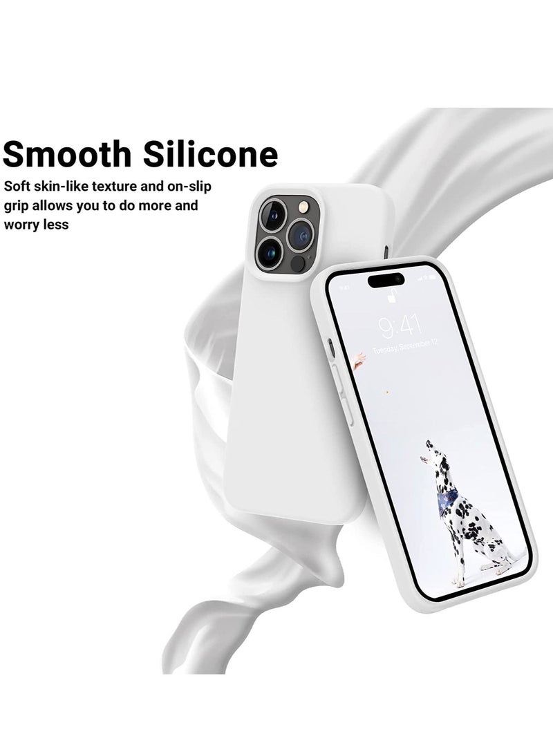 Designed for iPhone 14 Pro Max Case, Silicone Shockproof Slim Thin Phone Case for iPhone 14 Pro Max 6.7 inch (White) - Image 3