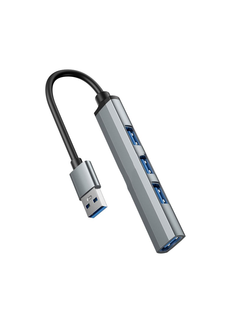 Captaintech USB Hub, 4 Port USB 3.0 Hub, 2.0 Hub Splitter for Laptop, for iMac Pro, for MacBook, U Disk, Multiport Mini USB Adapter Expander w/Aluminum Shell Ultra Slim Portable Charging Supported - Image 1