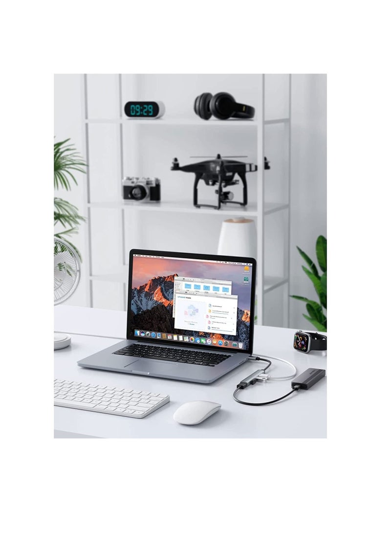 Captaintech USB Hub, 4 Port USB 3.0 Hub, 2.0 Hub Splitter for Laptop, for iMac Pro, for MacBook, U Disk, Multiport Mini USB Adapter Expander w/Aluminum Shell Ultra Slim Portable Charging Supported - Image 4