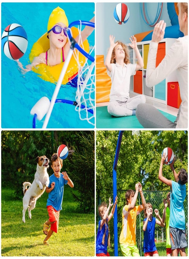 Vinsot 6 Pack Operation Christmas Mini Rubber Basketballs 7 Inch Red, White and Blue Mini Basketball Set Bulk Small Basket Balls for Indoor, Outdoor, Pool Parties, Game Party Favors - Image 4