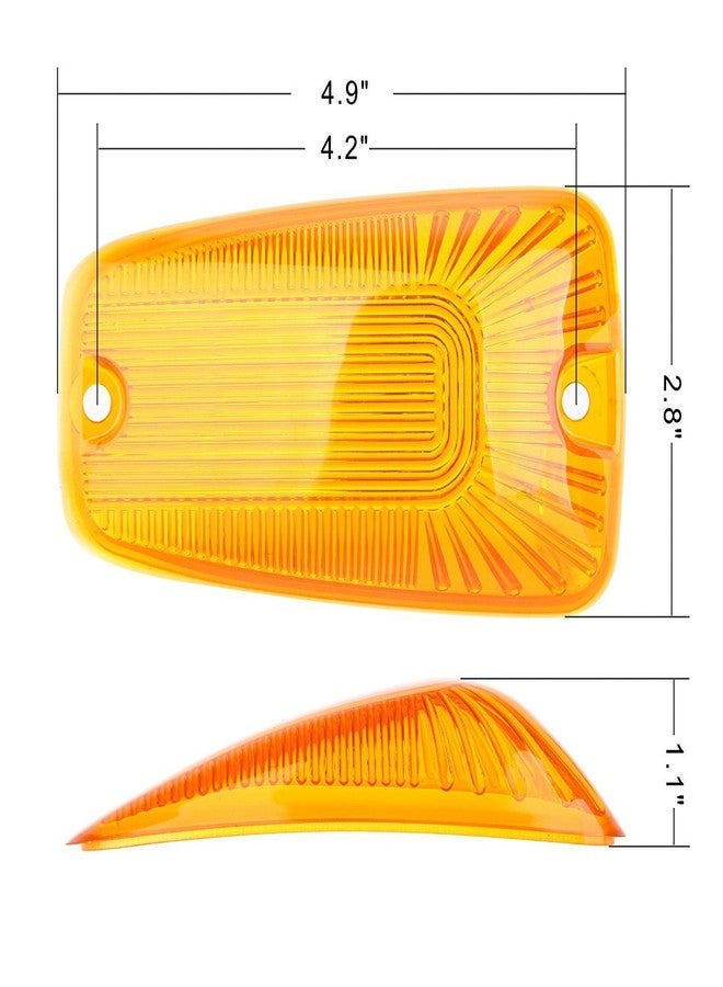KMA 5 X Cab Marker Light Amber Cover, Cab Roof Running Lights, Top Light for 1988-2002 Chevy/GMC C1500 C2500 C3500 K1500 K2500 K3500 Pickup Trucks (Only Cover) - Image 5