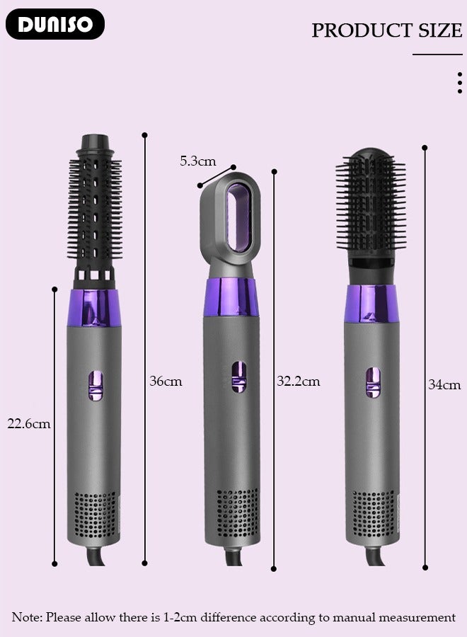 DUNISO 3 in 1 Hair Dryer Brush Set, Negative Ionic Dryer Brush, Detachable Brush Hair Dryers, Hot Air Styler with 3 Attachments as Hair Dryer, Hot Air Brush, Hair Diffuser, Hair Styling Tools for Drying Curling Straightening - Image 4