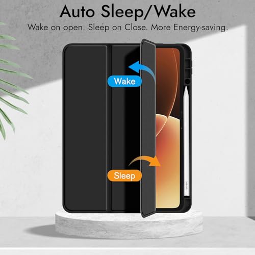 Robustrion Cover for Xiaomi Mi Pad 8/8 Pro/Xiaomi Pad 7/7 Pro 11.2 inch Cover Case with [Pencil Holder], Trifold Flip Case Cover for Xiaomi Pad 7/8 Cover [Auto Sleep Wake] - Black - Image 3