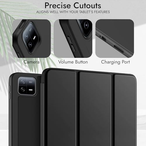 Robustrion Cover for Xiaomi Mi Pad 8/8 Pro/Xiaomi Pad 7/7 Pro 11.2 inch Cover Case with [Pencil Holder], Trifold Flip Case Cover for Xiaomi Pad 7/8 Cover [Auto Sleep Wake] - Black - Image 5
