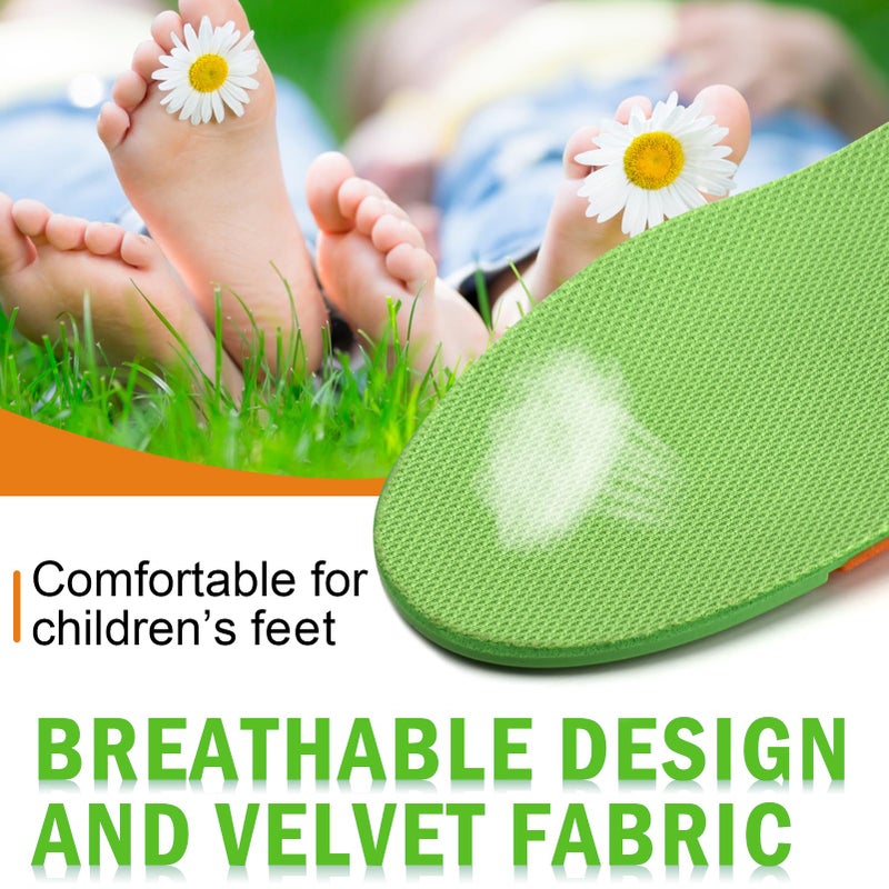 Ailaka Kids Orthotic Cushioning Arch Support Shoe Insoles, Children Pu Foam Inserts for Flat feet, Plantar Fasciitis, Feet Heel Pain Relief - Image 5