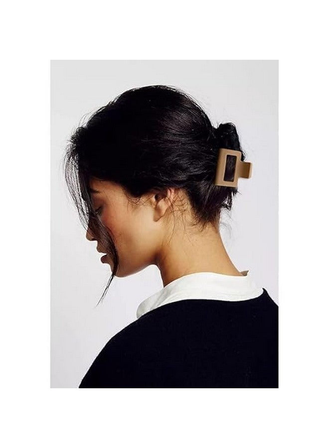 DORMITORRY 2 pcs Square Hair Claw Clips for Women Thick Thin Hair - Medium Square Matte Claw Clips Small Rectangle Claw Clip Strong Hold Cute Jaw Clip Non-slip Hair Styling Accessories - Multicolor. - Image 3